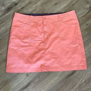 LEE Straight Fit Skort Coral Pink Color White Lining Pockets 18 Medium
